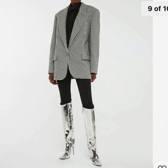 Alexandre Vauthier metallic Mirrored pointed-toe - Picture 7 of 10